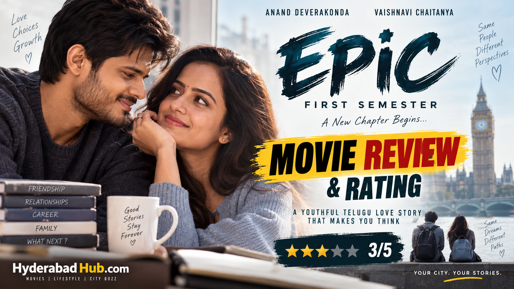 Epic – First Semester Telugu Movie Review: Anand Deverakonda and Vaishnavi Chaitanya Deliver a Youthful Love Story