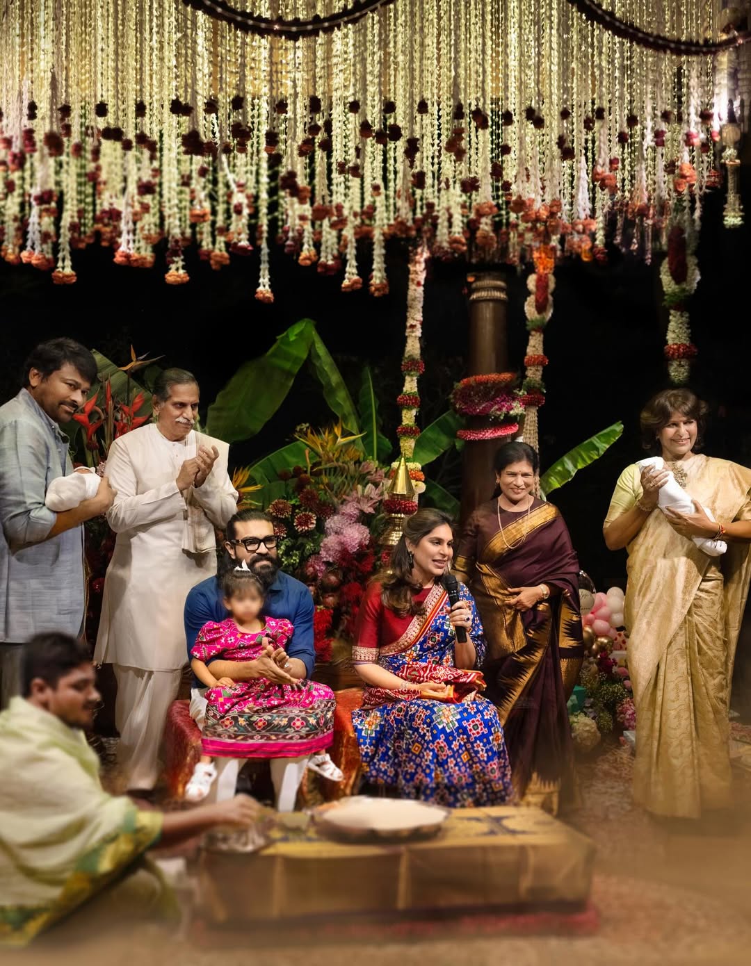 Chiranjeevi Reveals Ram Charan’s Twin Names at Grand Naming Ceremony