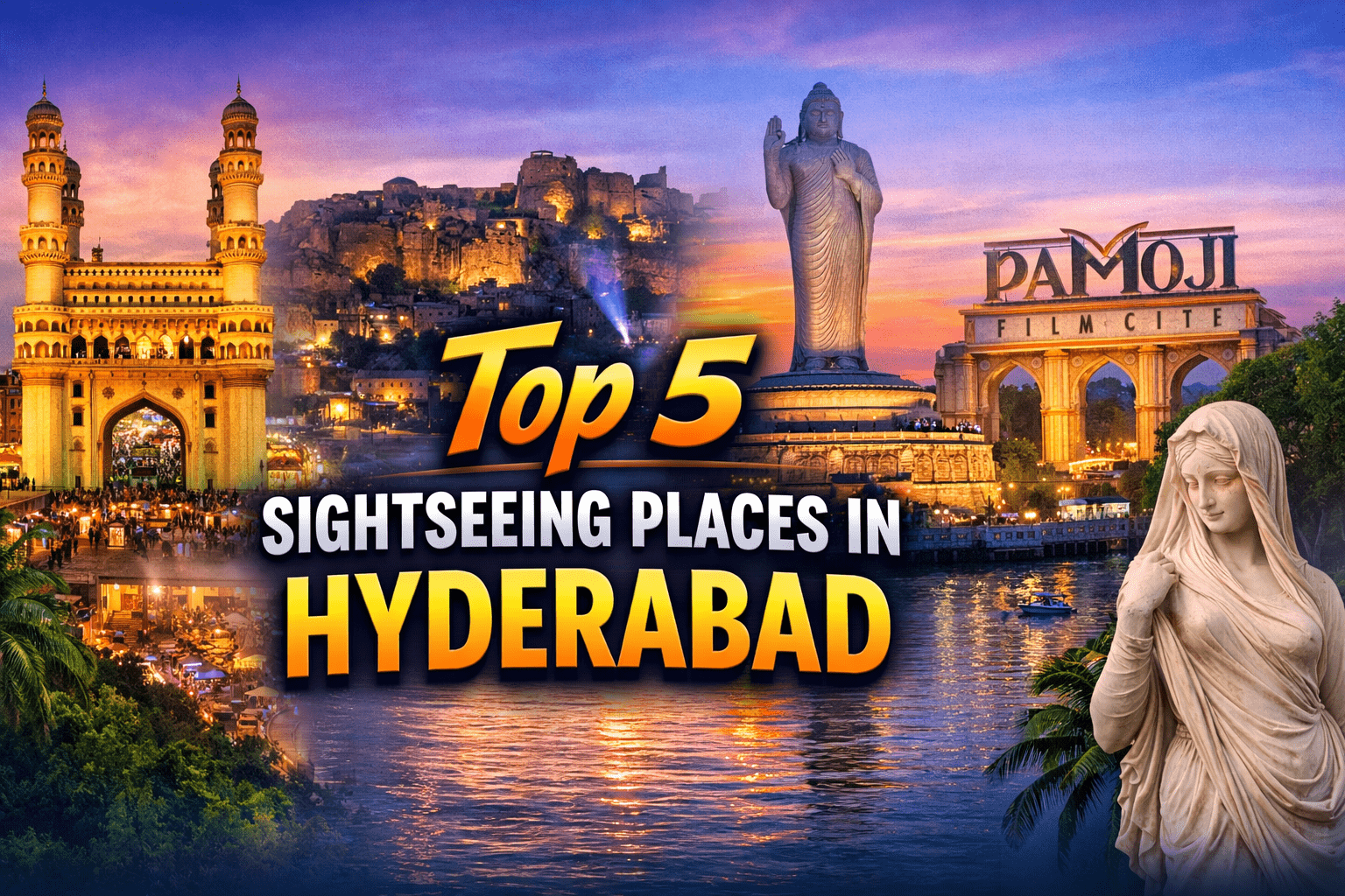 top 5 sightseeing places in hyderabad