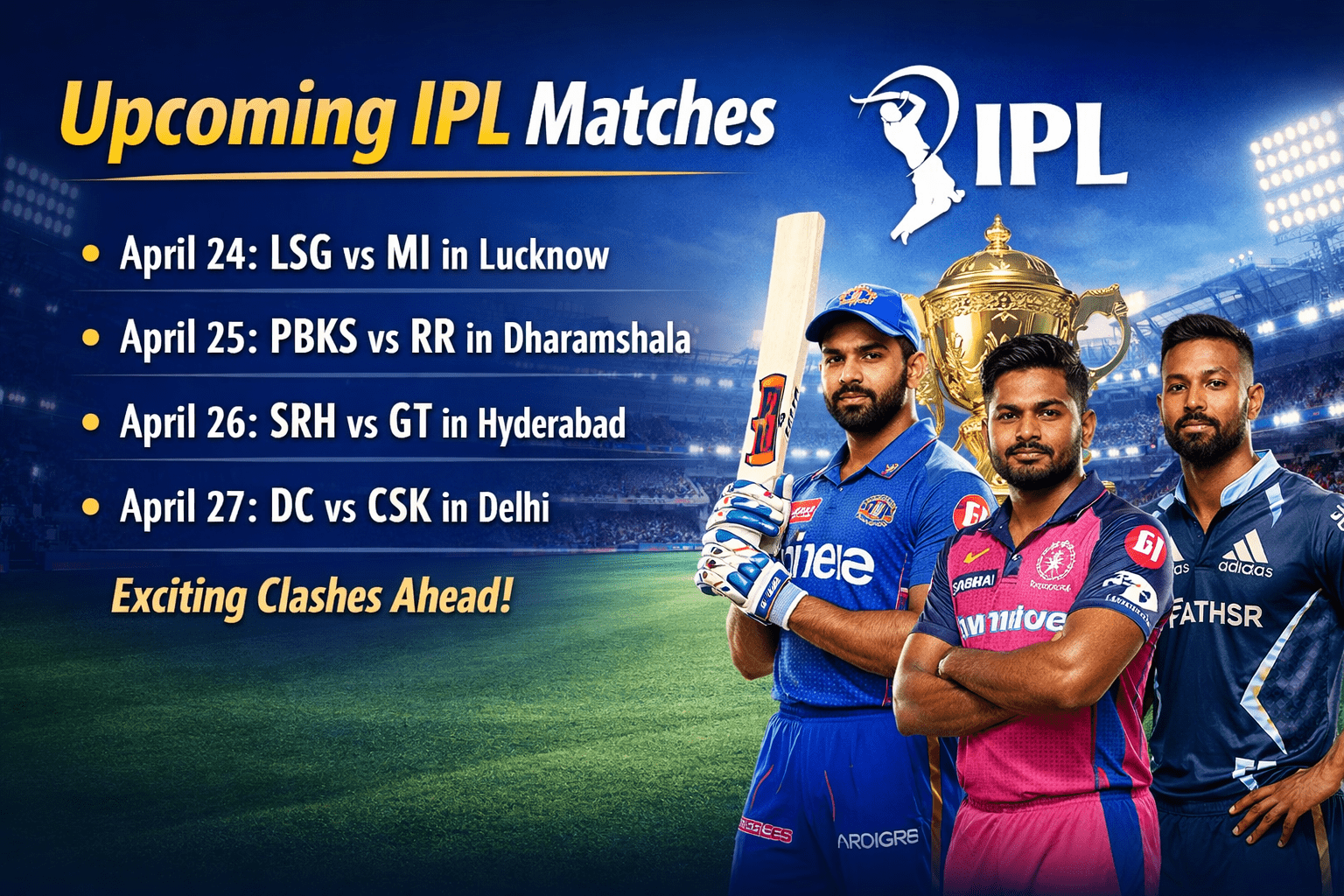 upcoming ipl matches